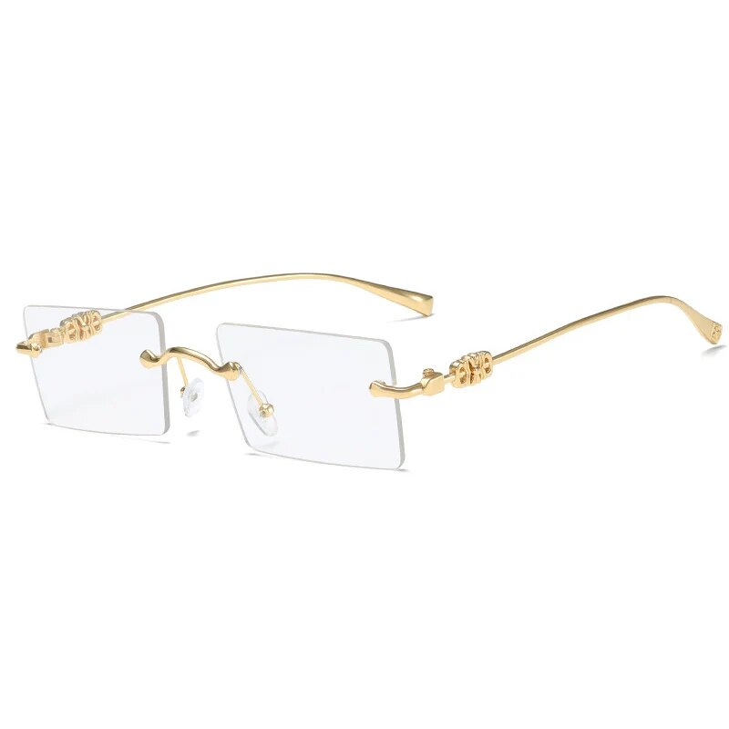 Reel Rimless Rectangle Unisex Sunglasses