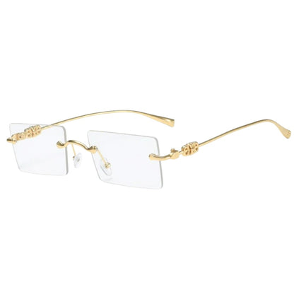 Reel Rimless Rectangle Unisex Sunglasses