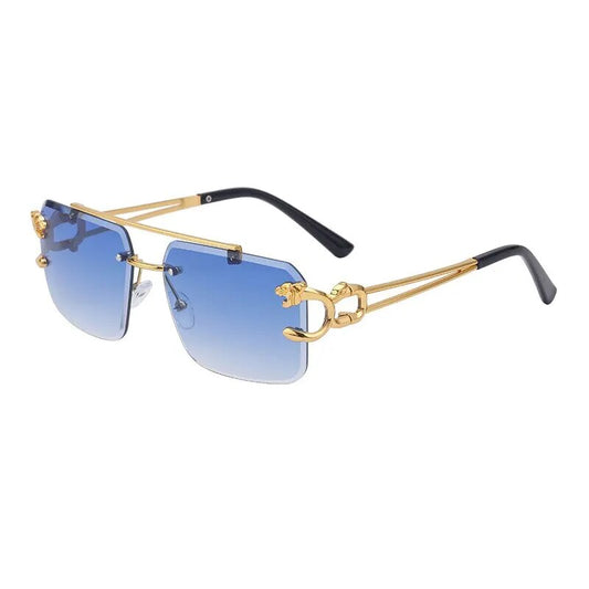 SteamLion Metal Leopard Rimless Unisex Sunglasses