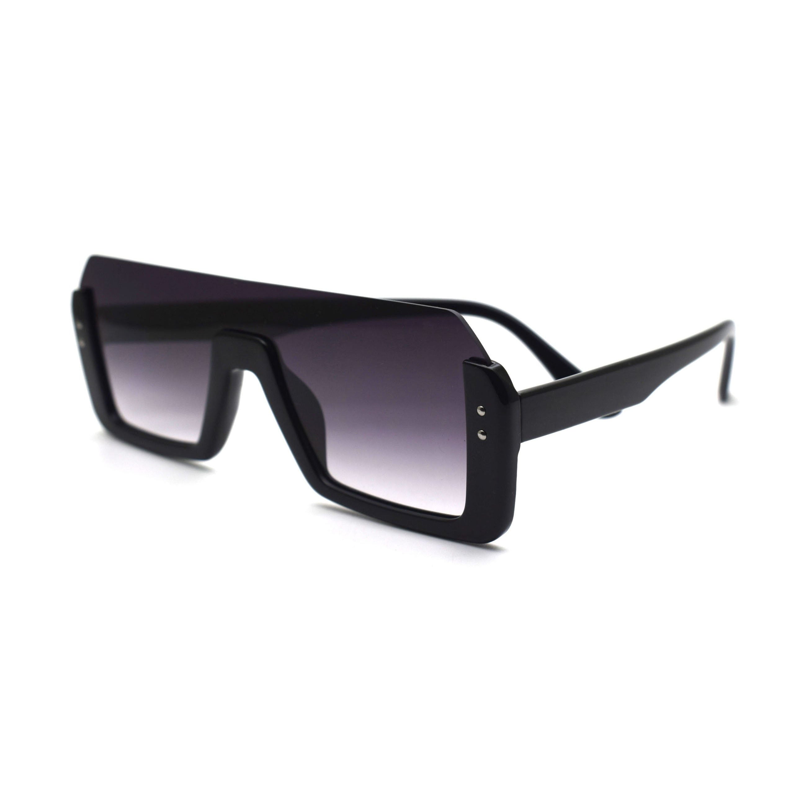 Ultra Slim Edgy Half Frame Sunglasses - Black Frame / Smoke – Coco Brooke